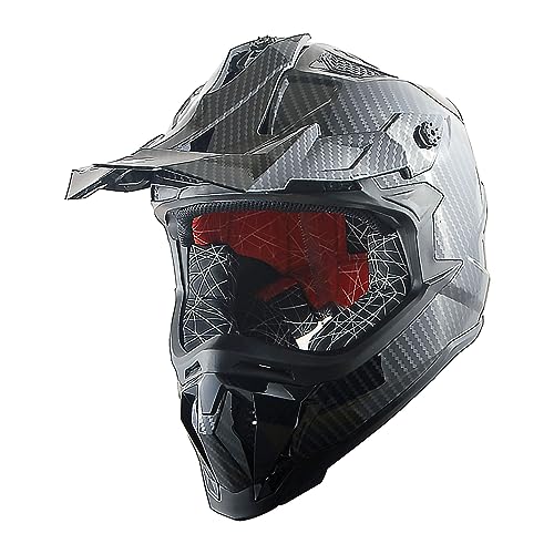 1Storm Adult Motocross Helmet ATV Dirt Bike BMX MX Downhill Mountain Helmet Track Style JH601; Track Orange