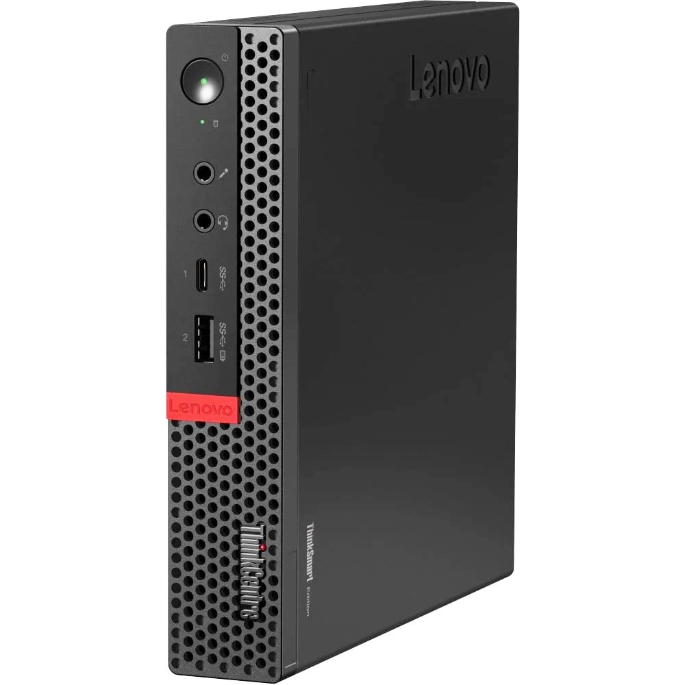 Lenovo ThinkCentre M720Q Tiny Desktop, Intel i7 8700T 2.4Ghz, 32GB DDR4, 1TB NVMe M.2 SSD, WiFi, Windows 11 Pro (Renewed), black