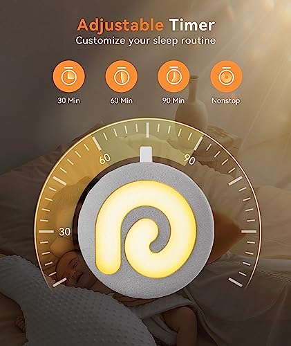 Dreamegg Portable Sound Machine Baby - D11 White Noise Machine for Baby Sleeping with Night Light, White Noise, Lullaby, Nature Sounds, Child Lock, USB Rechargeable Sound Machine for Travel Nursery