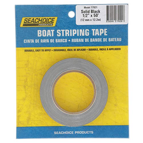 Seachoice Self-Adhesive Boat Striping Tape, 3 Mil Vinyl, 1/2 in. X 50 Ft., Black