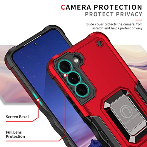 TORRTOWAY Case for Samsung Galaxy S23 Plus Case Galaxy S23+ Case Kickstand Holder Built-in Magnetic Car Mount Shockproof Camera Protective Case for Samsung Galaxy S23 Plus 5G Phone Case (Black)