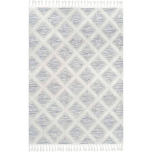 nuLOOM Catalina Shaggy Trellis Runner Rug, 2' x 8', Cream