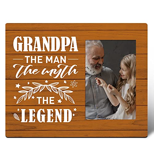 Grandpa Picture Frame Gifts, Best Poppy Belongs to Me, Father's Day Gifts for Grandad, Birthday Christmas Gifts for Grandfather, First Time New Grandpa Gifts for Promoted to Grandpa Ready to Be