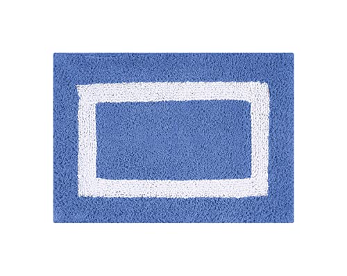 Better Trends 100% Cotton Hotel Collection Bath Mats, Gray & White - Tufted, Reversible & Absorbent & Machine Washable Bath Mats for Bathroom Floor, Shower & Sink Bath Mat Rug, 17" x 24"