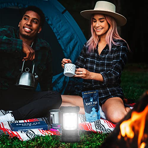 Rechargeable Camping Lantern, 3000LM 5 Light Modes Camping Light 4400 Capacity Phone Charger LED Impact-Resistant Flashlight Lantern Portable Waterproof Hurricane Lanterns for Emergency(Black)