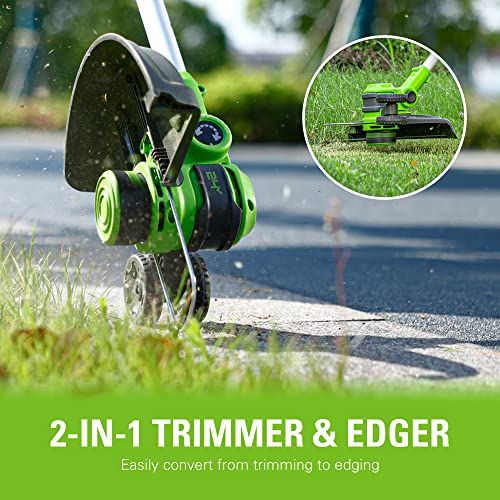 Greenworks 24V 12-Inch Cordless String Trimmer/Edger (Gen 2), Battery and Charger Not Included