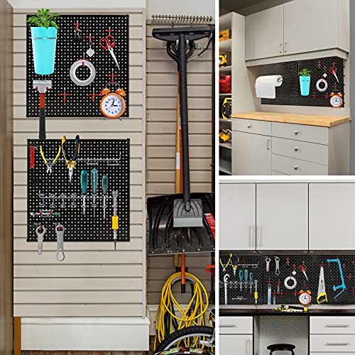 Daanxw 1/4 inch Heavy-Duty Pegboard Hooks, Only Suitable for 1/4" Pegboard Board,Metal Hooks for Hanging Storage Tools(99pcs)(Black Protective Sleeve)