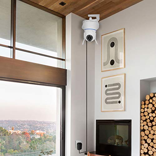 Uogw 2 Pack DC Power Extension Cable, 20ft 2.1mm x 5.5mm Extension Cord Compatible with 12V DC Adapter Cord for Security Camera CCTV IP Camera, LED, Car, Black