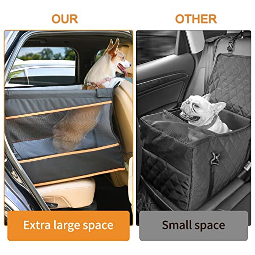 LOOBANI Dog Car Seat for Medium Large Dogs, Seat Extender for Dogs, with Waterproof Pee Pad and Pet Seat Belt, Provide Your Pet a Comfortable and Safety Travel Car Seat