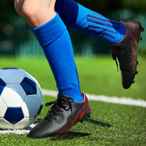 DREAM PAIRS Men's Firm Ground Soccer Cleats Shoes,Size 12,Neon/Green/Royal,MEGA-1