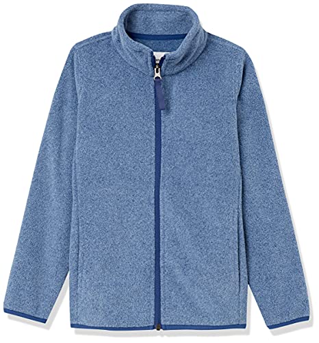 Amazon Essentials Boys' Polar Fleece Full-Zip Mock Jacket, Red, XX-Large