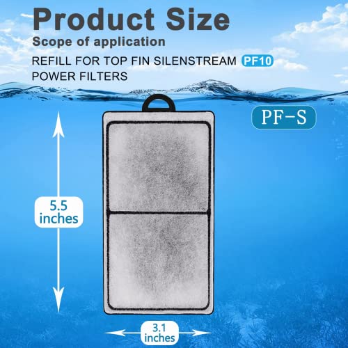 AMZBD Fish Tank Filter Cartridge for Top Fin Cartridges,PF-L Aquarium Filter Cartridges,Replacement Filter Cartridge for TOP FIN PF20,PF30,PF40 & PF75 Power Filters(9pack)