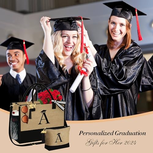 YOOLIFE Graduation Gift Bags, College Graduation Gifts for Her 2024 Teacher Graduation Gifts Class of 2024 Gifts Graduation Gift for Her Women Teen Girls Daughter Graduation Cards Gifts 2024 Letter K