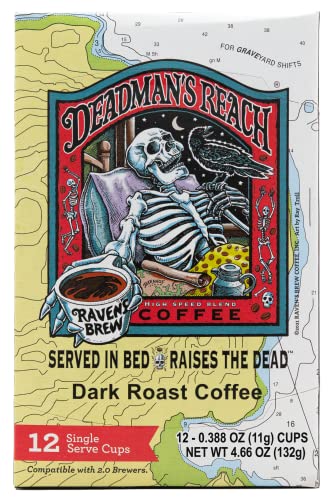 Raven’s Brew Coffee High Caffeine Dark Roast K-Cup Compatible Single Serve Pods — Deadman’s Reach 12ct