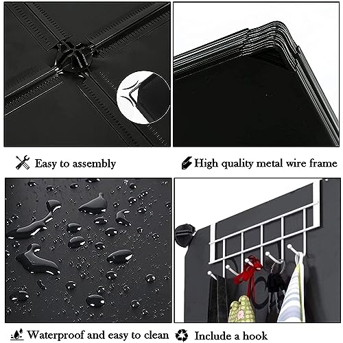 AWTATOS Closet Organizer 8 Cube Storage Shelves Portable Closet Clothes Organizers and Storage Stackable Cubby Shelving for Closet Bedroom Living Room Office Black