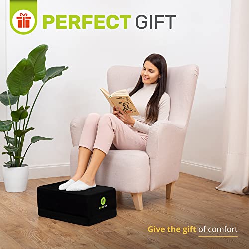 ErgoFoam XL Foot Rest for Under Desk at Work For Stools & High Chairs Chiropractor-Endorsed 2in1 Adjustable Under Desk Footrest Ergonomic High-Density Compression-Resistant Foam Nonslip Desk Foot Rest