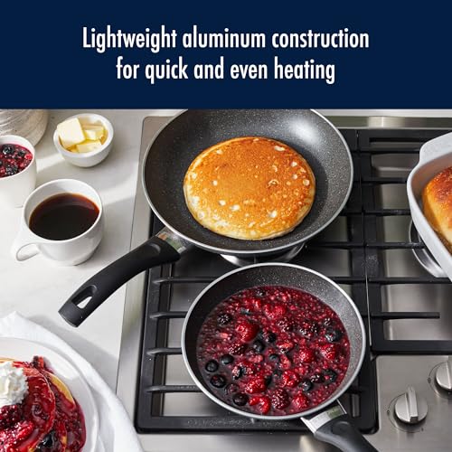 Henckels Everlift 2-Piece Granitium Nonstick Frying Pan Set, 8-inch and 10-inch frying pan, Made in Italy, durable 3-layer granite-hued nonstick coating from recycled materials, Oven safe to 400°F