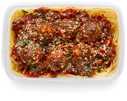 Amazon Kitchen, Spaghetti, Beef Meatballs & Marinara Sauce, Single Serve Meal, 14 oz