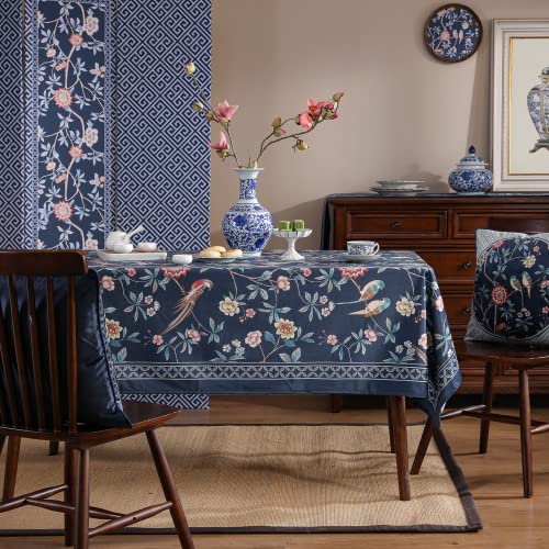 patdrea Designer Yellow Tablecloth for Rectangle Tables,Luxury Velvet Wrinkle Free with Oil Painting Figures Pattern Tablecloths,Decorative Table Cover Cloth for Kitchen Dining Room,63"*110"