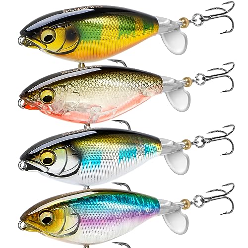 Fishing Lure Set Bass with Topwater Floating Rotating Tail Artificial Hard Bait Fishing Lures with Box/Swimbaits Slow Sinking Hard Lure Fishing Tackle Kits Lifelike…