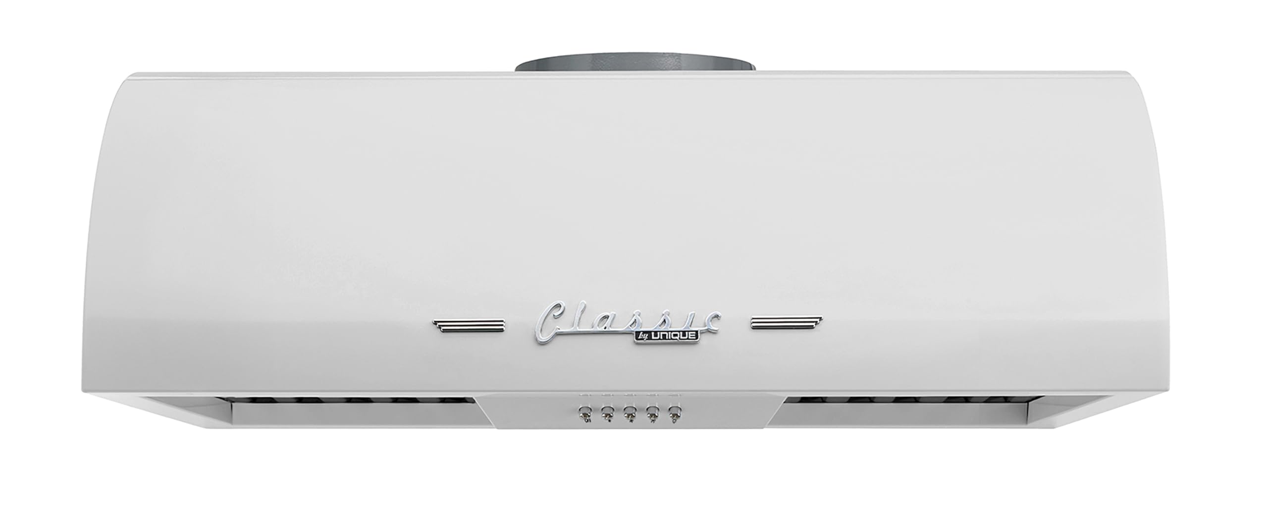 Unique Appliances Classic Retro Range Hood, Electric Range Hood with 3 Fan Speeds and 2 LED Lights, 24", Marshmallow White, 500 CFM, 110-120 V