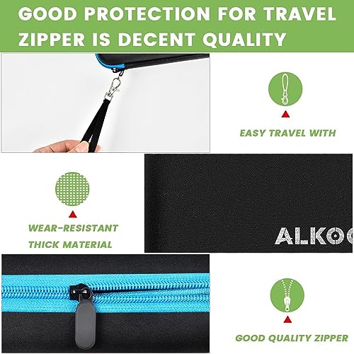 ALKOO Dart Case Holder Bag for 6 pcs Steel and Soft Tip Darts Set, Storage Organizer Holds 6 Darts and Tips, Shafts and Flights Accessories (Cases Only) (Blue, Holds 6 darts)