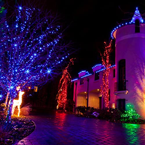 TW SHINE Halloween Lights, 200 LED 66FT Outdoor Halloween Lights Plug in with 8 Modes, Waterproof Christmas Lights Outdoor, Indoor Decorations for Party Yard Haunted House Decor, Purple