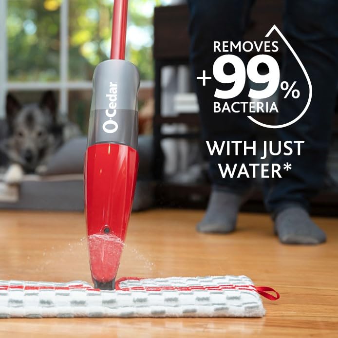 O-Cedar ProMist MAX Spray Mop Head Replacement | Machine Washable | Reusable | Microfiber Refill | Removes 99% of Bacteria