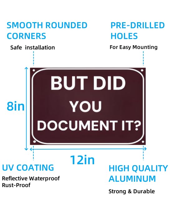 Carastora Desk Sign with Humor Quote – Vintage Metal Wall Sign for Office Decor, Home Workspace or Bar, Ideal Funny Gift for Engineers, Colleagues, Men, 8"x12"