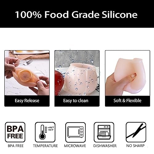 Midnadiy 3D Apple Silicone Mold - Christmas Candle Molds for Candle Making, Large Epoxy Resin Molds for DIY Handmade Soaps, Mousse Cake, Plaster Concrete Crafts & Christmas Home Decorations