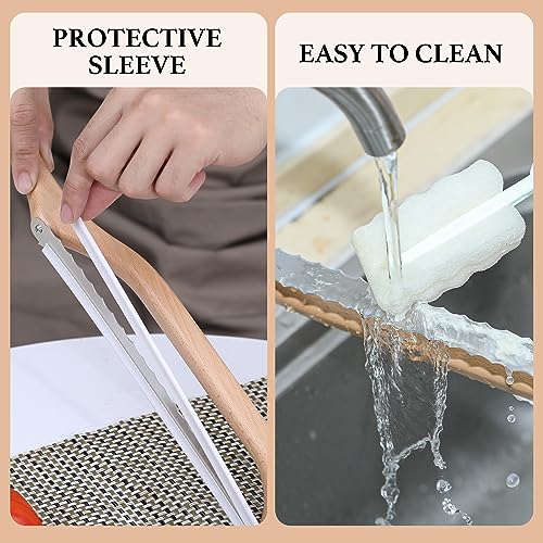 Recsrdce Bread Knife,15.6inch Bread Bow Knife, bread knife for homemade bread, sourdough bread knife,Premium Stainless Steel bread slicing knife with protective cover(Suitable for: left or right hand)