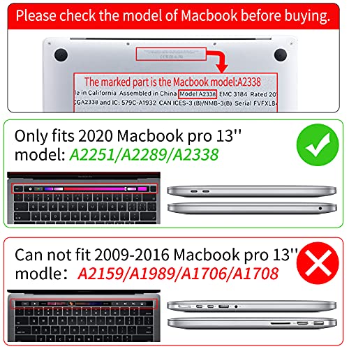 Watbro Compatible MacBook Pro 13 inch Laptop case 2020 2019 2018 Released M1 M2 A2338/A2251/A2289/A2159/A1989/A1706/A1708, Retro 70's Smiley Pattern Case, Suitable for MacBook Pro 2020 with Touch ID