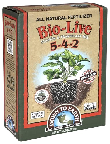 Down to Earth Organic Bio-Live Fertilizer Mix 5-4-2, 5 lb