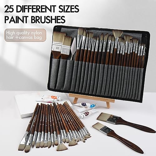Miniature Model Paint Brushes Drybrush Set 18pcs for Effect, Fine Tip Model Painting - Professional Dry Brush Detail Paint Brushes for Tabletop & Wargames Miniature Acrylic, Watercolor, Oil Painting