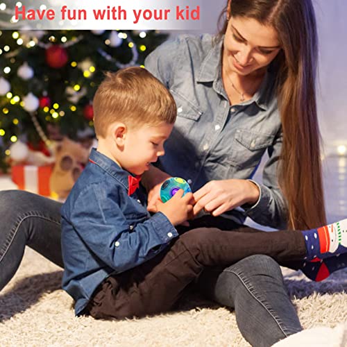 Vdealen Magic Rainbow Puzzle Ball, Fidget Ball Puzzle Brain Teaser Fidget Toy for Boys & Girls- Birthday Party Easter Valentines Day Christmas Stocking Stuffers for Kids Teen & Adults(Blue)