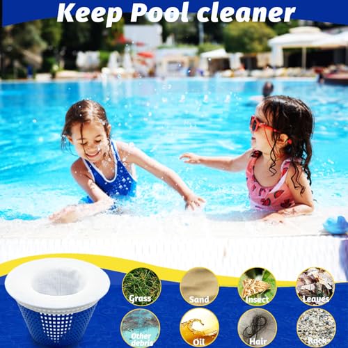 WXFANA Pool Skimmer Socks, 40 Pack Pool Skimmer Fliter Socks Swimming Pool Skimmer Basket Sock Pool Filter Socks Pool Cleaning Filter Socks Cleans Debris and Leaves for In-Ground or Above Ground Pools