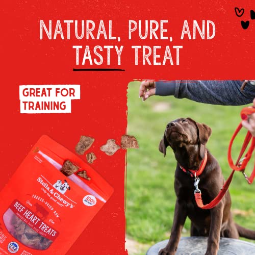 Stella & Chewy's Freeze-Dried Raw Single Ingredient Beef Heart Treats, 3 oz. Bag