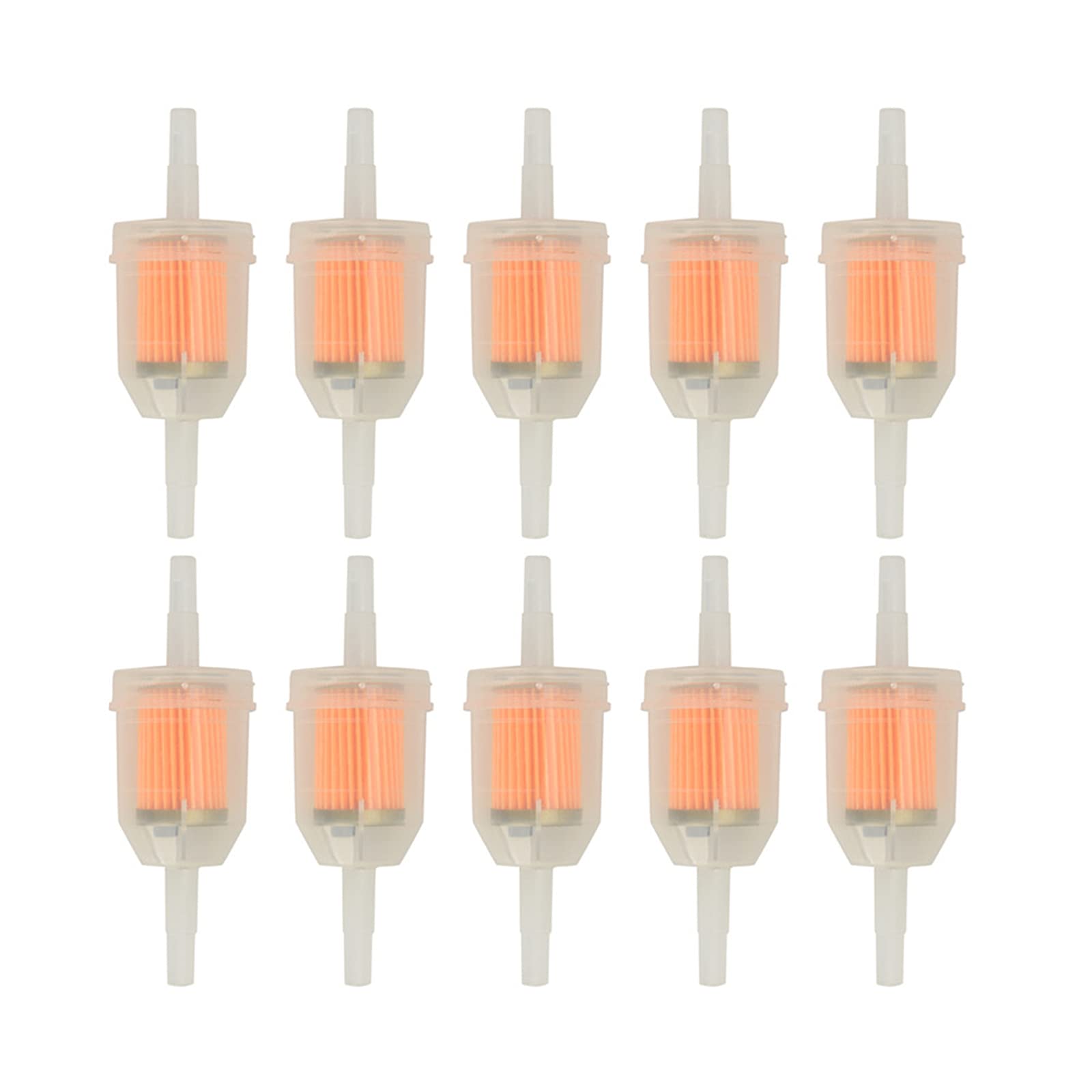 CocoMocart Gas Inline Fuel Filters with magnet for Kawasaki Kohler Briggs & Stratton John Deere 1/4 Inch x 5/16 Inch (Pack of 10)