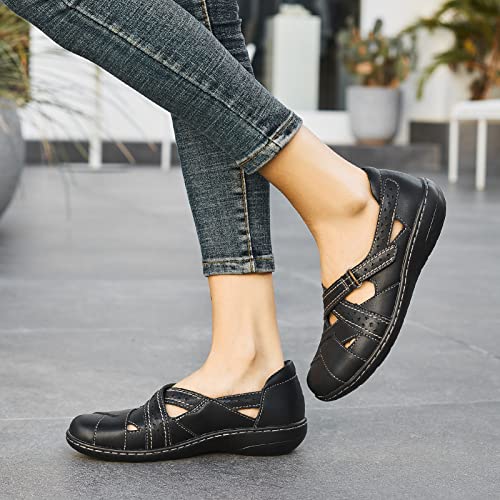 TERRIKAT Women's Casual Mint Loafers Cute Slip On Comfort Walking Flats Leather Driving Moccasins Fashion Closed Toe Boat Shoes 10.5 M US 1308-Bhl10.5