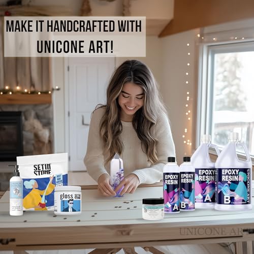 Epoxy Craft Kit 2 Gallon - Non-Toxic, Crystal Clear, Odor-Free, UV Resistant, High Gloss Art Resin - Craft Stunning Creations with Ease (2gal)