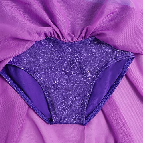 Kidsparadisy gymnastics leotards for girls long sleeve dress black ballet leotard 2t 3t (100(2-3Y), Black-hotpink)
