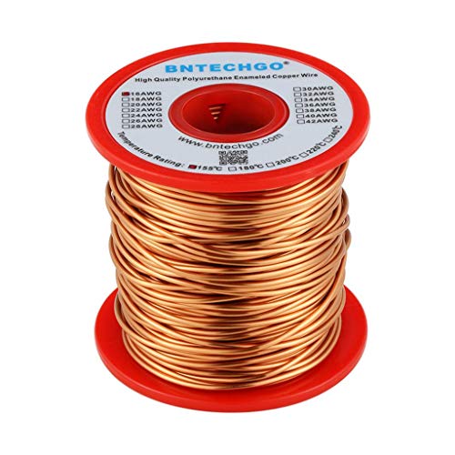 BNTECHGO 36 AWG Magnet Wire - Enameled Copper Wire - Enameled Magnet Winding Wire - 4 oz - 0.0049" Diameter 1 Spool Coil Natural Temperature Rating 155℃ Widely Used for Transformers Inductors