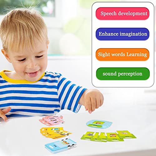 Startcan Toddler Learning Toys for 2 3 4 5 Year Old Boys and Girls, Autism Sensory Toys for Autistic Children, Speech Therapy Toys, 112 Cards - 224 Sight Words Talking Flash Cards