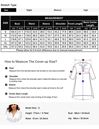 JACWERA Womens Bathing Suit Swim Beach Bikini Swimwear Cover Up Dresses (Sky Blue,M)