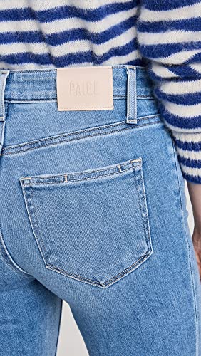PAIGE Women's Claudine Swap Meet Jeans with Leveled Hem, Swap Meet w/Leveled Hem, Blue, 26