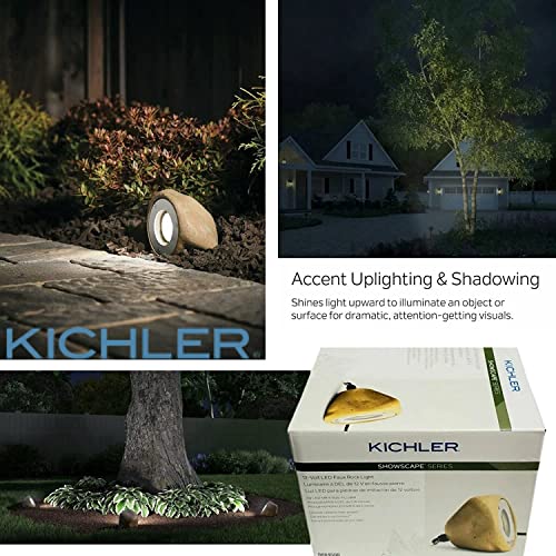 Kichler 28318 200-Lumen 5-Watt Faux Rock Low Voltage Hardwired LED Spot Light Single Fixture