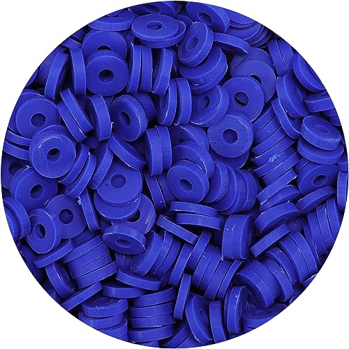 Bundooraking 2000pcs Dark Blue Clay Round Beads (6mm), Clay Beads for Jewelry Making, Bracelets, Necklaces, Small Pack
