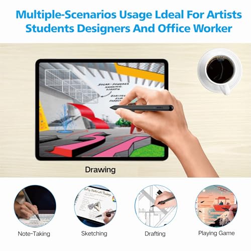 Stylus Pen for iPad 2018-2024 with Palm Rejection, Apple Pencil for Apple iPad 10th/9th/8th/7th/6th Gen, iPad Pro 11/12.9 inch, New iPad Air 2024 11&13-inch(M2) /5th/4th/3th Gen, iPad Mini 6th/5th Gen