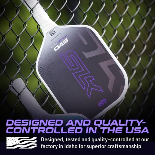 Selkirk Sport SLK Evo Power XL Pickleball Paddle by Selkirk Sport | G9 Power Carbon Fiber Pickleball Paddle with SpinFlex Surface and Rev-Hybrid Polymer Core | Power Purple XL