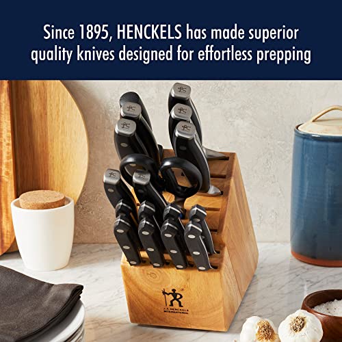 HENCKELS Forged Premio Razor-Sharp 8-Inch Chef Knife, Black, German Engineered Informed by 100+ Years of Mastery